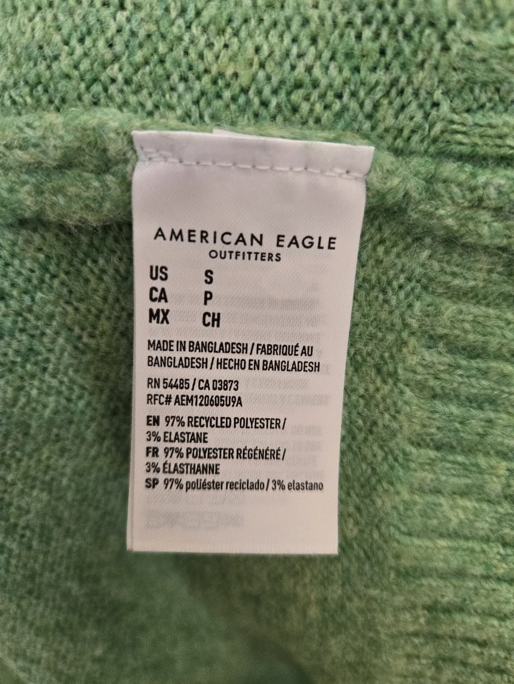 American Eagle Green Fluffy Knit Sweater Sz S - Picture 12 of 12
